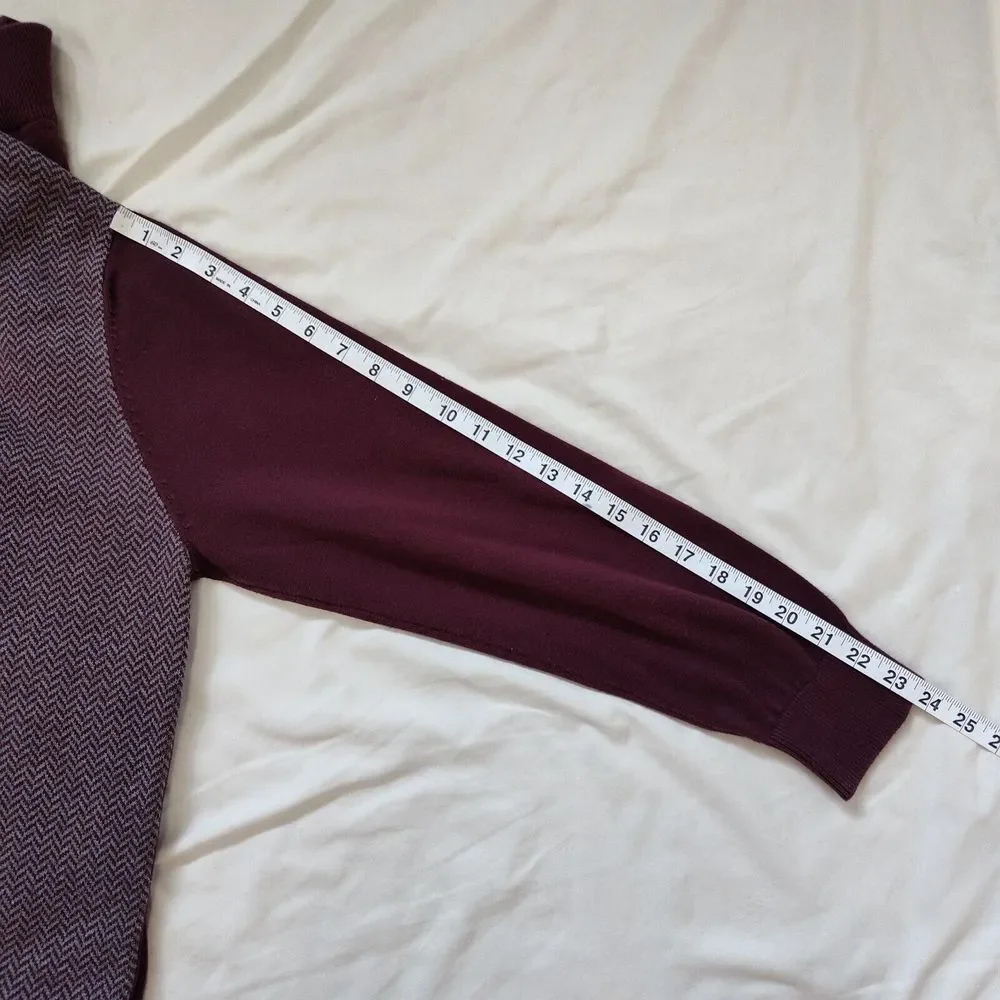 Alan Flusser‎ Mens Size L Quarter Zip Pullover Sweater